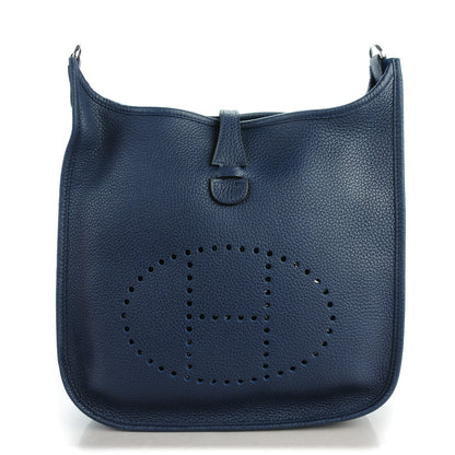 Hermes Taurillon Clemence Evelyne III PM Bleu Nuit 1 of 12