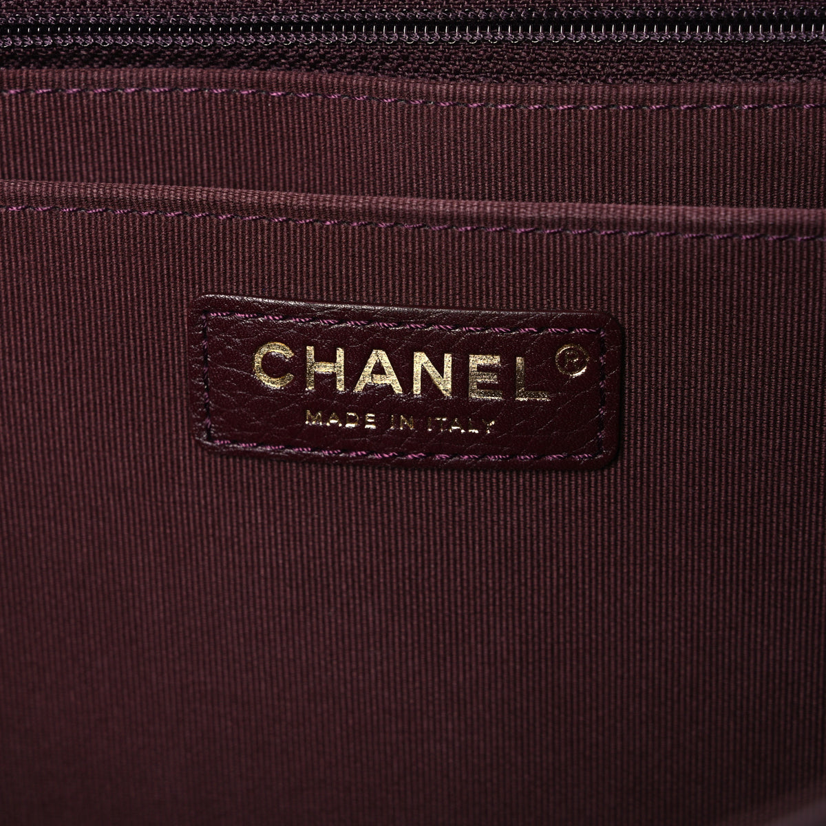 Chanel Grained Calfskin Quilted XXL Travel Flap Bag Burgundy 11 of 19