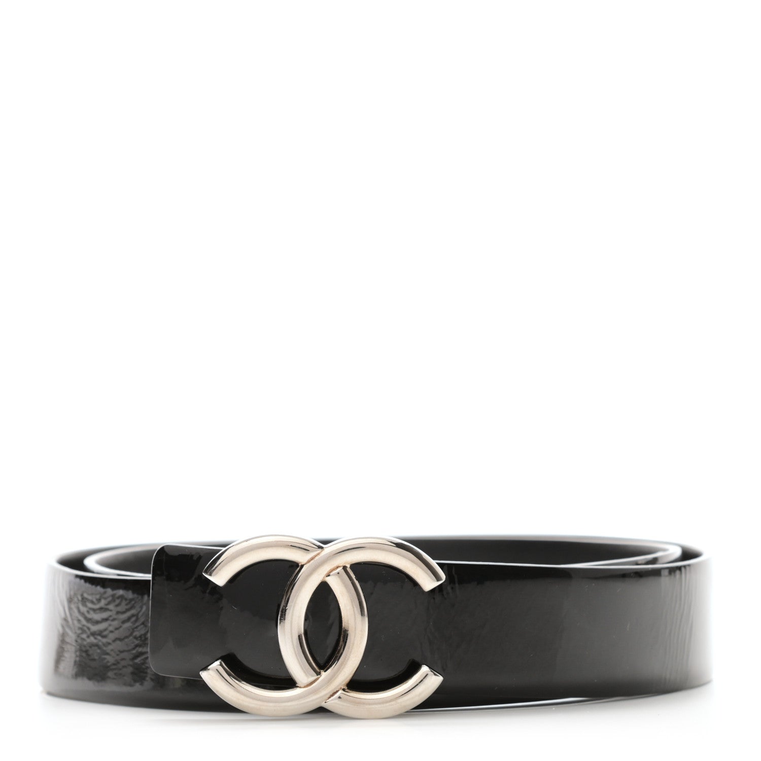 Chanel Patent Calfskin CC Reversible Belt 100 40 Black 1 of 5