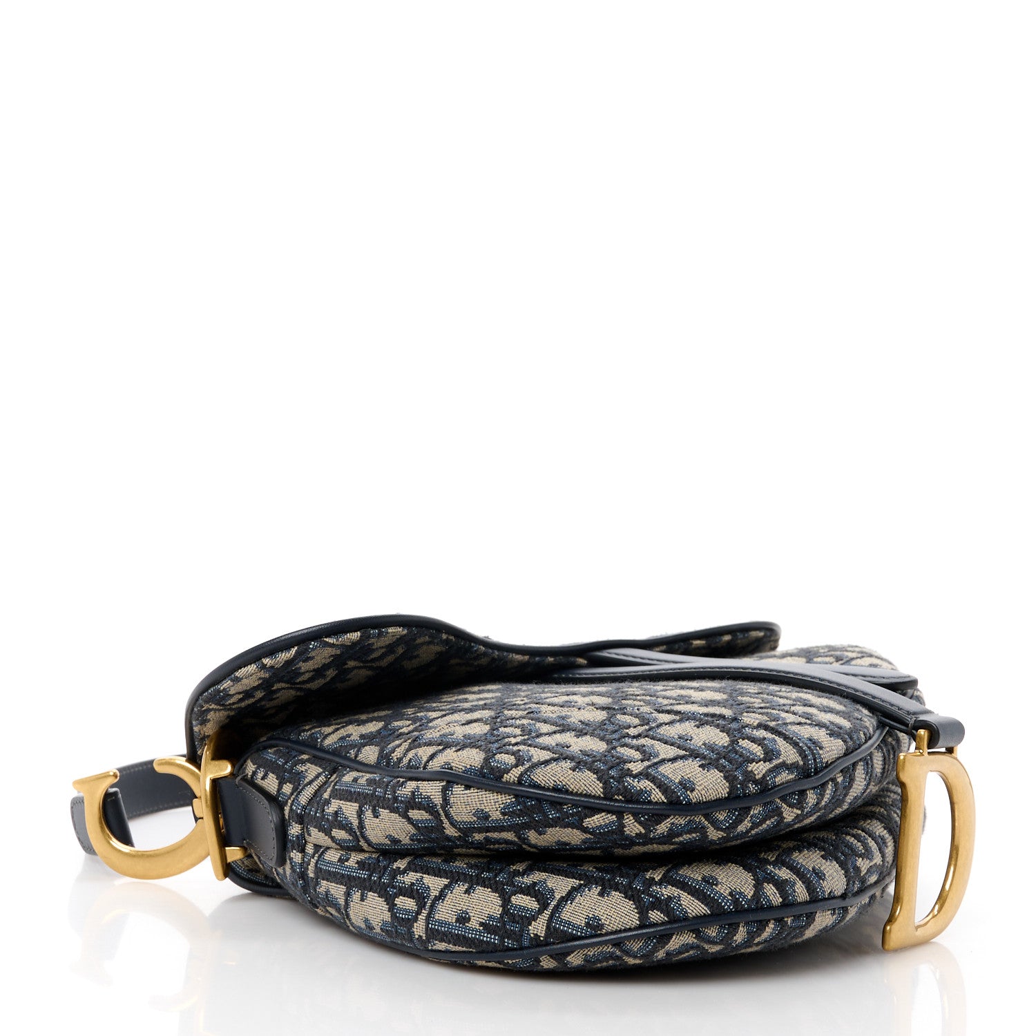 Christian Dior Oblique Saddle Bag Blue 4 of 11