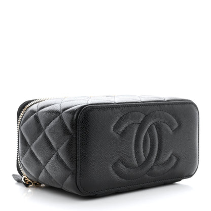 Chanel Caviar Quilted Small Vanity Case With Chain Black 4 of 11