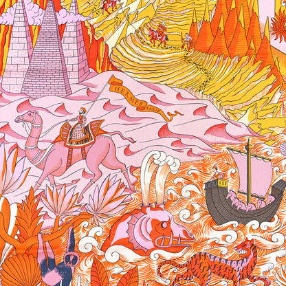 Hermes Silk Cosmographia Universalis Scarf 90 2 of 3