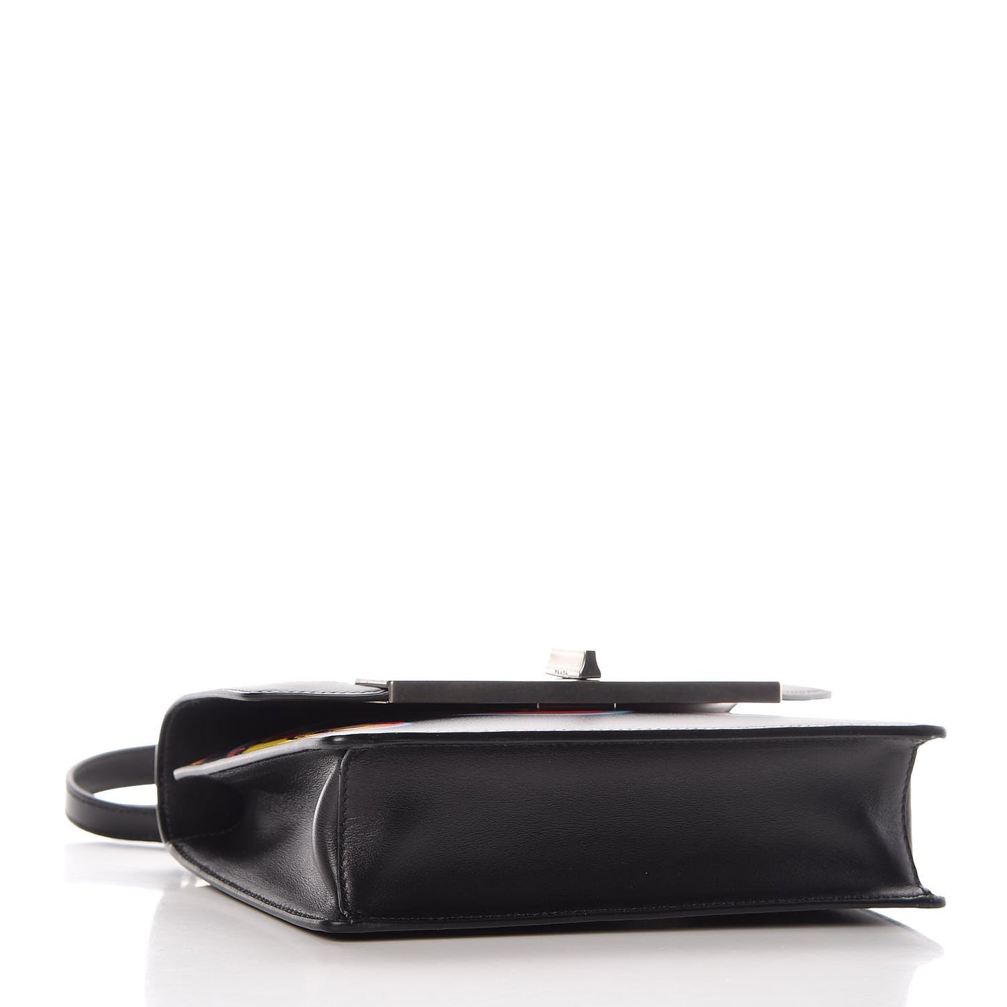 City Calfskin Severine Banana Print Flap Giallo Black