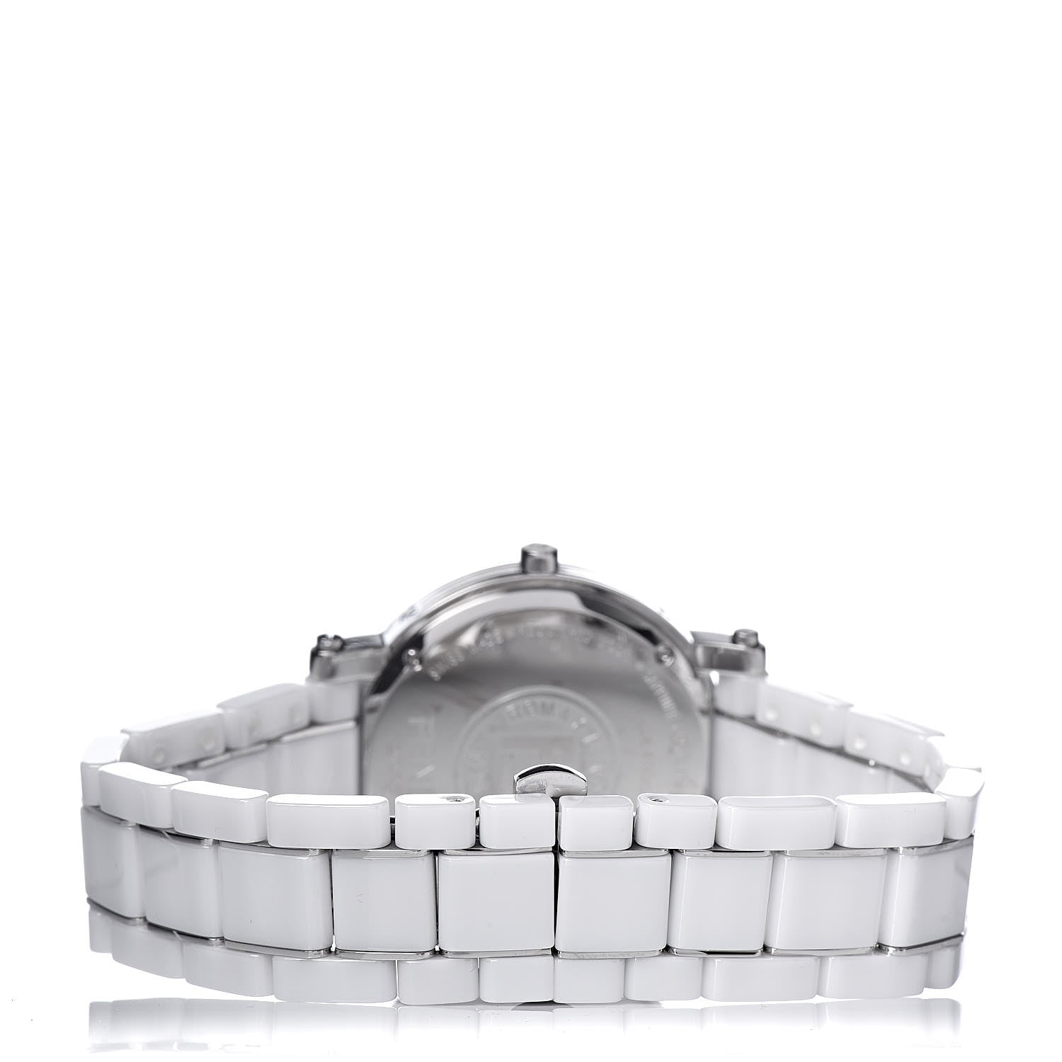 Fendi Stainless Steel Ceramic Diamond Bezel 38mm Round Quartz Watch White 4 of 6