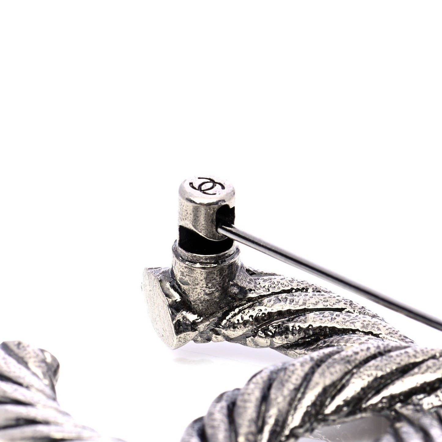 Ruthenium Twisted CC Brooch