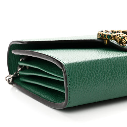 Gucci Calfskin Mini Dionysus Chain Wallet Emerald 8 of 9
