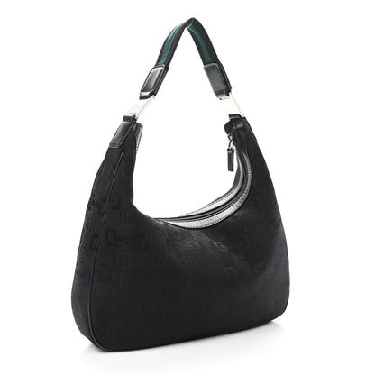 Gucci Canvas Horsebit Hobo Black 3 of 12