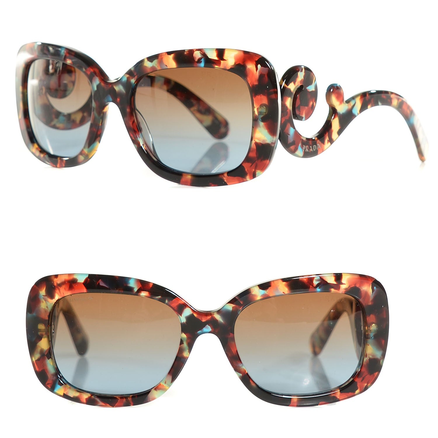 Prada Baroque Sunglasses SPR 270 Tortoise Blue 1 of 6