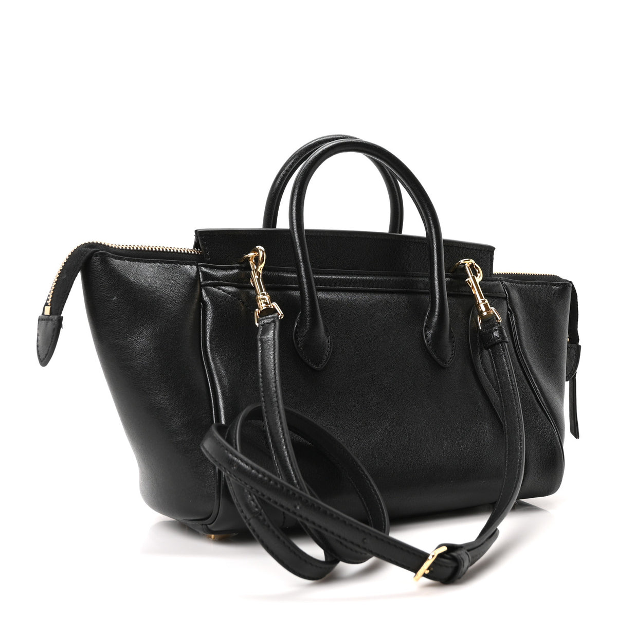 Celine Supple Shiny Lambskin Little New Luggage Black 3 of 10