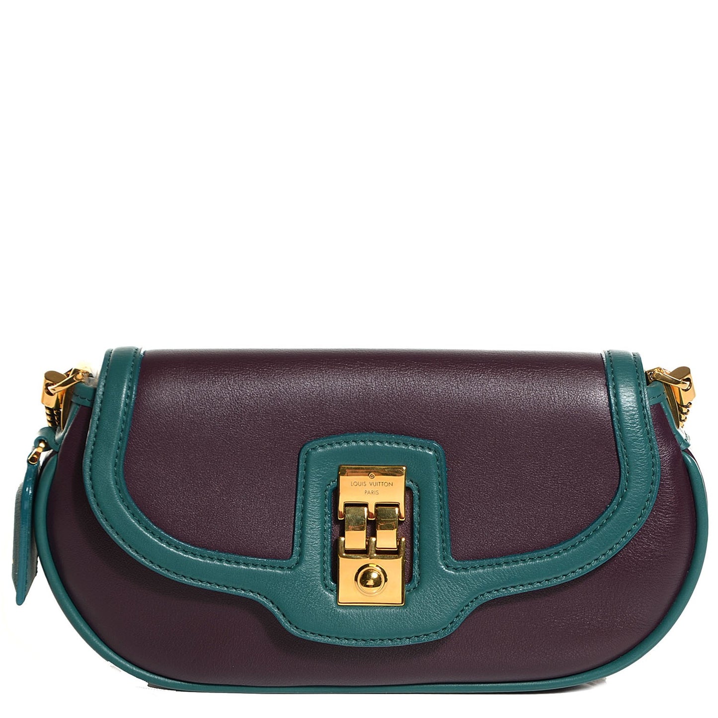 Cuir Art Déco Baguette Prune Green