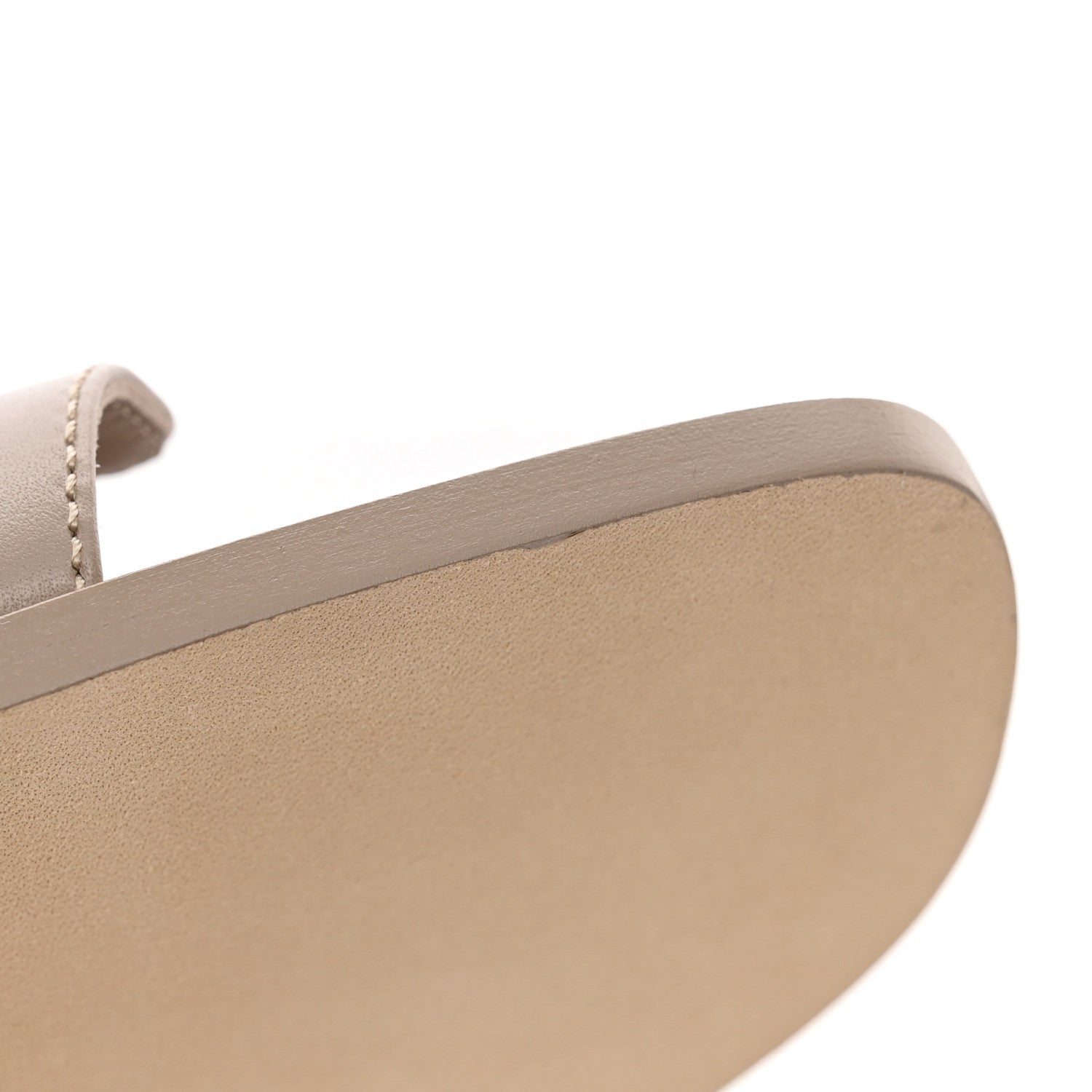 Hermes Box Calfskin Oran Sandals 38 Beige Mastic 10 of 13