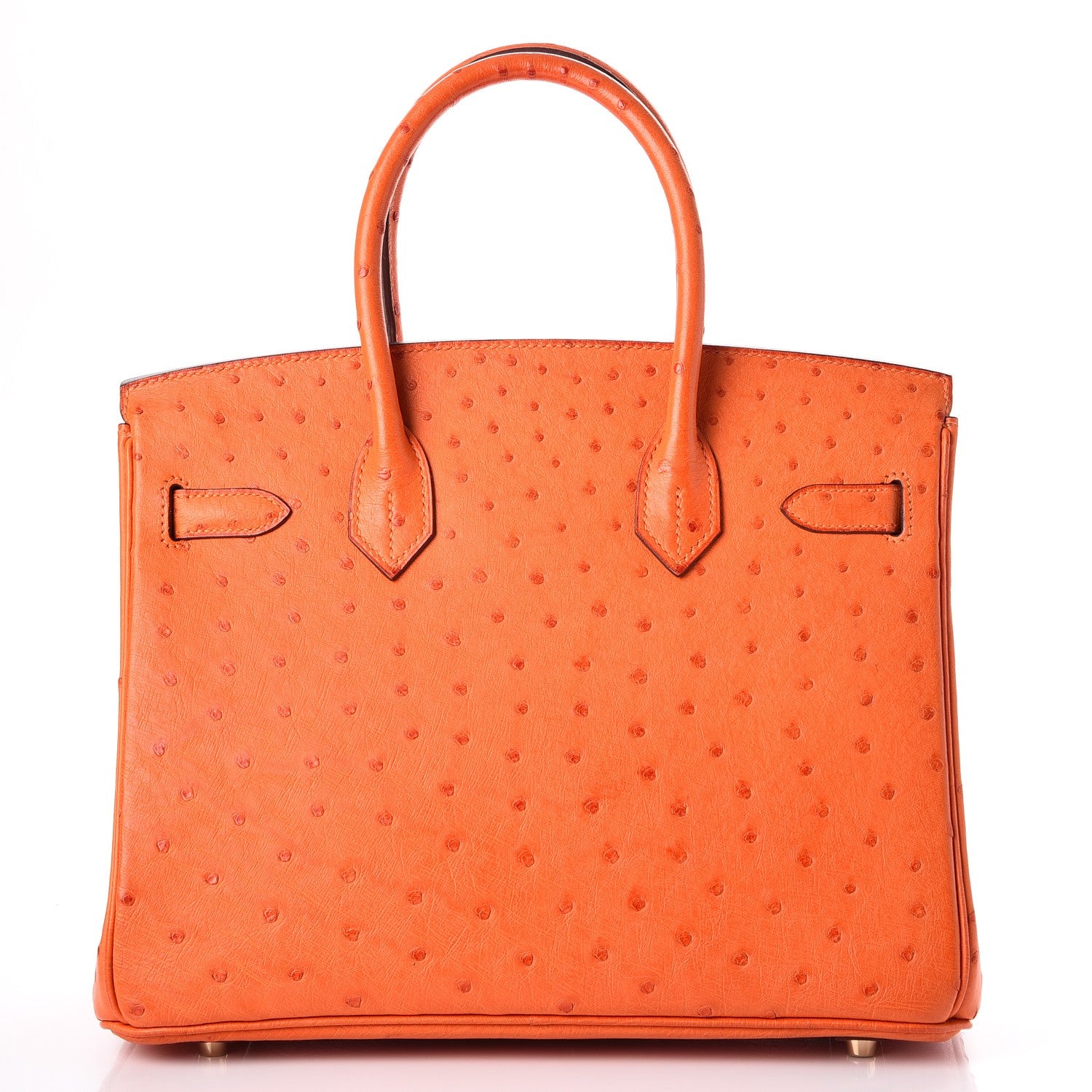 Hermes Ostrich Birkin 30 Orange 4 of 33