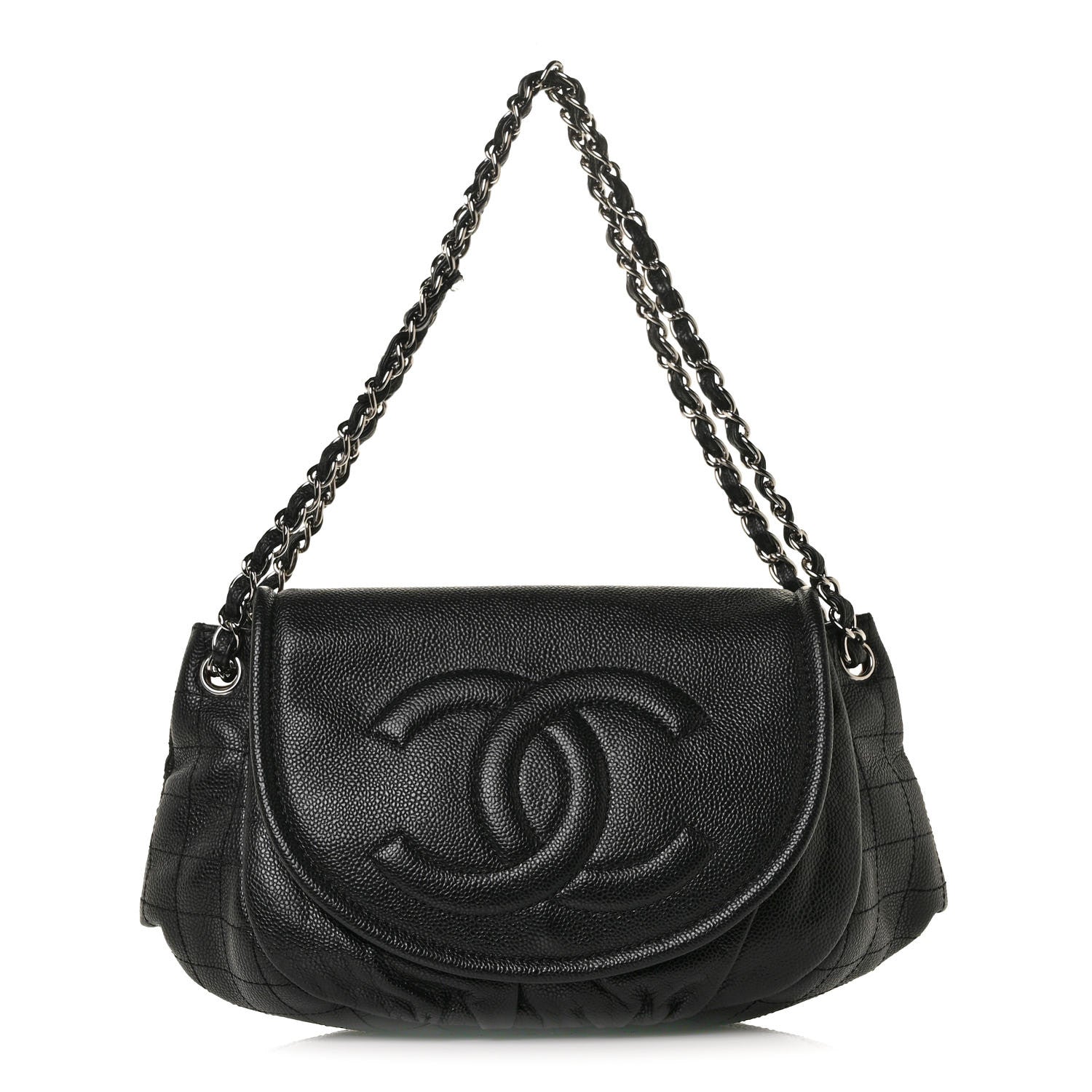 Chanel Caviar Half Moon Large Flap Black 1 of 9