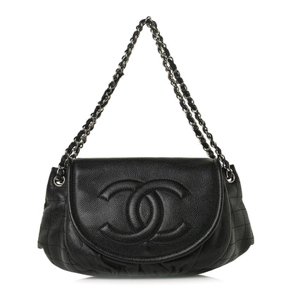 Chanel Caviar Half Moon Large Flap Black 1 of 9