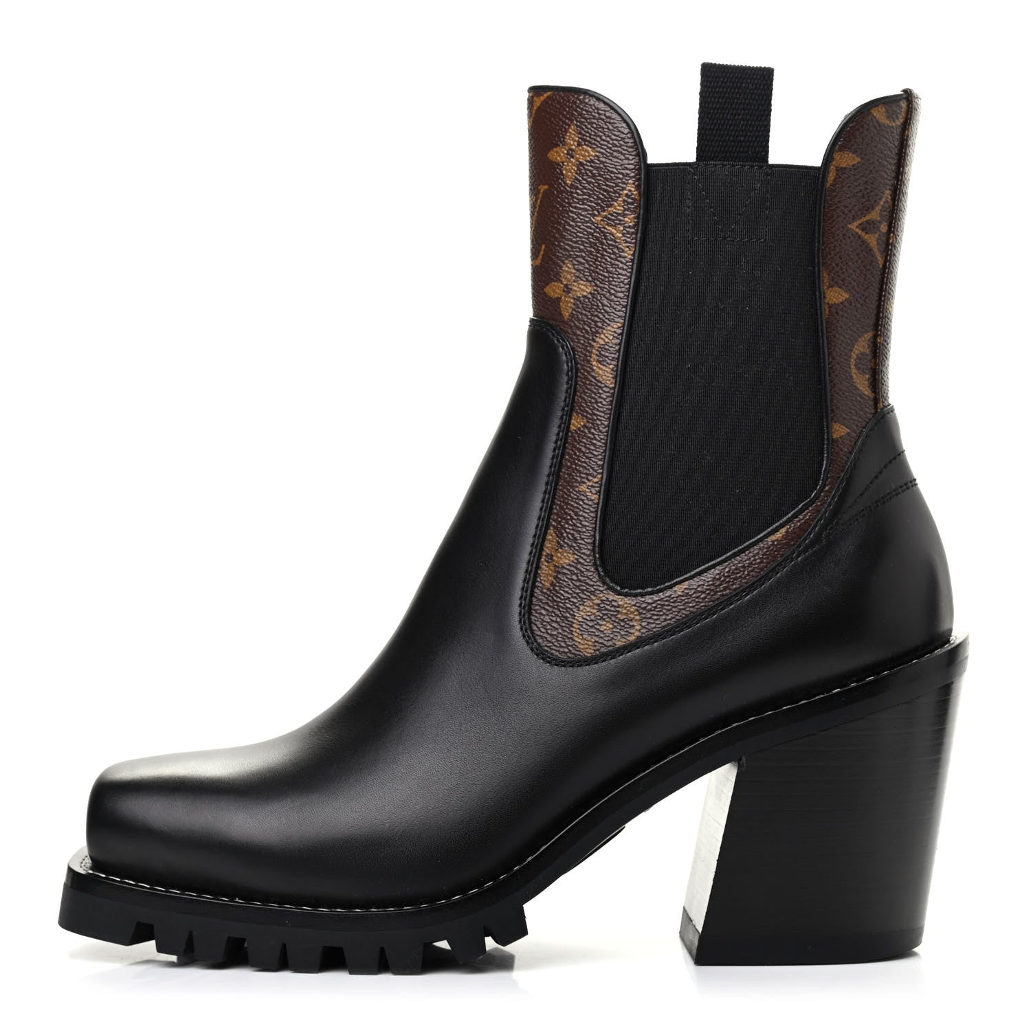 Louis Vuitton Patent Monogram Limitless Ankle Boots 41 Black 1 of 8