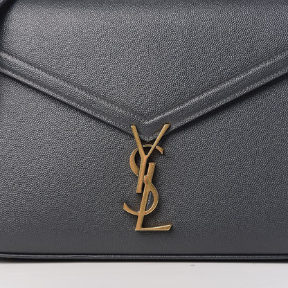 Saint Laurent Grain de Poudre Medium Classic Monogram Cassandra Top Handle Dark Smog 11 of 11