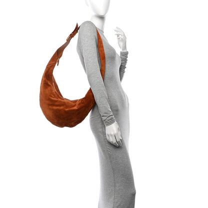 Khaite Suede August Hobo Caramel 2 of 9