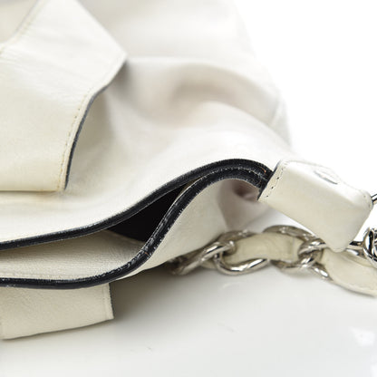 Chanel Lambskin Chain CC Tote White 9 of 28