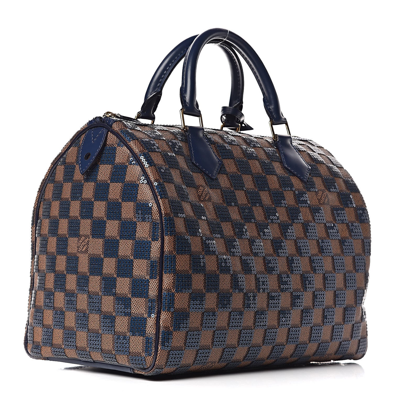 Louis Vuitton Damier Paillettes Speedy 30 Blue 3 of 10