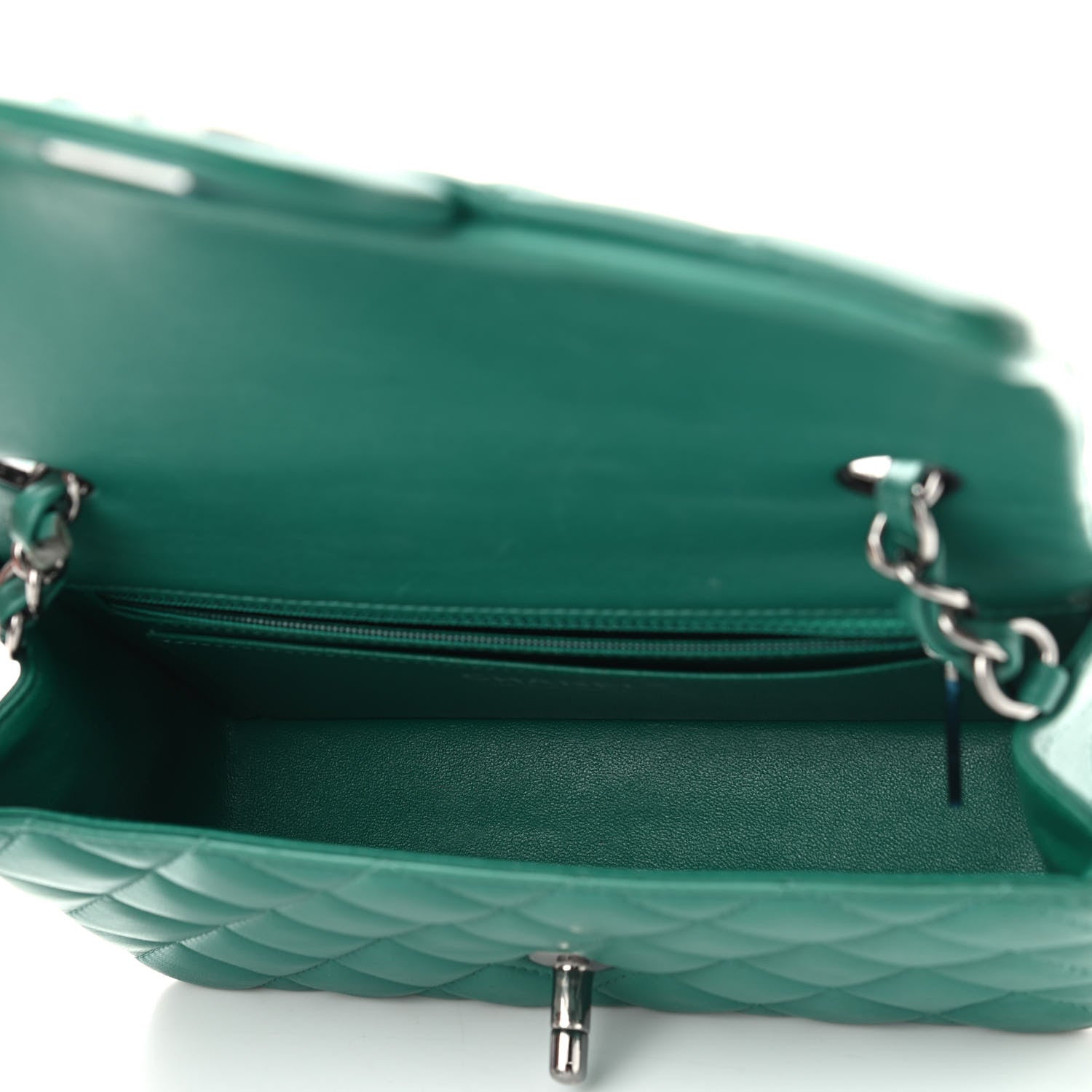 Chanel Lambskin Quilted Mini Rectangular Flap Green 4 of 10