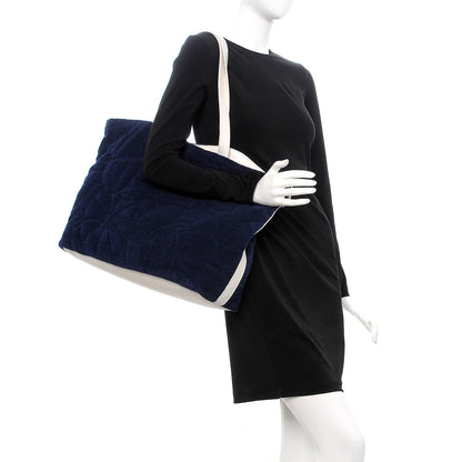 Chanel Terry Cotton CC Beach Tote Towel Set Blue 2 of 16