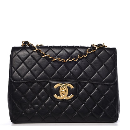 Chanel Lambskin Quilted Jumbo Single Flap Black 1 of 16