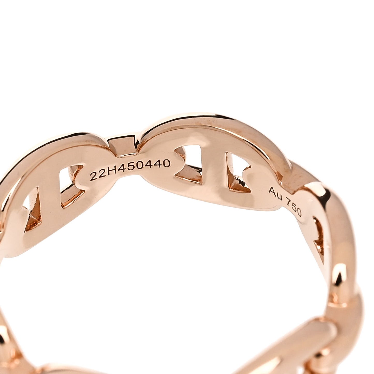 18K Rose Gold PM Chaine d'Ancre Enchainee Ring 50 5.25