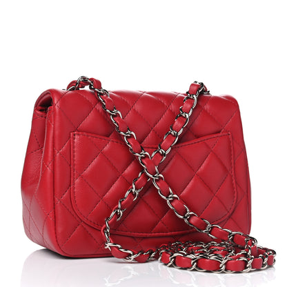 Chanel Lambskin Quilted Mini Square Flap Red 2 of 5