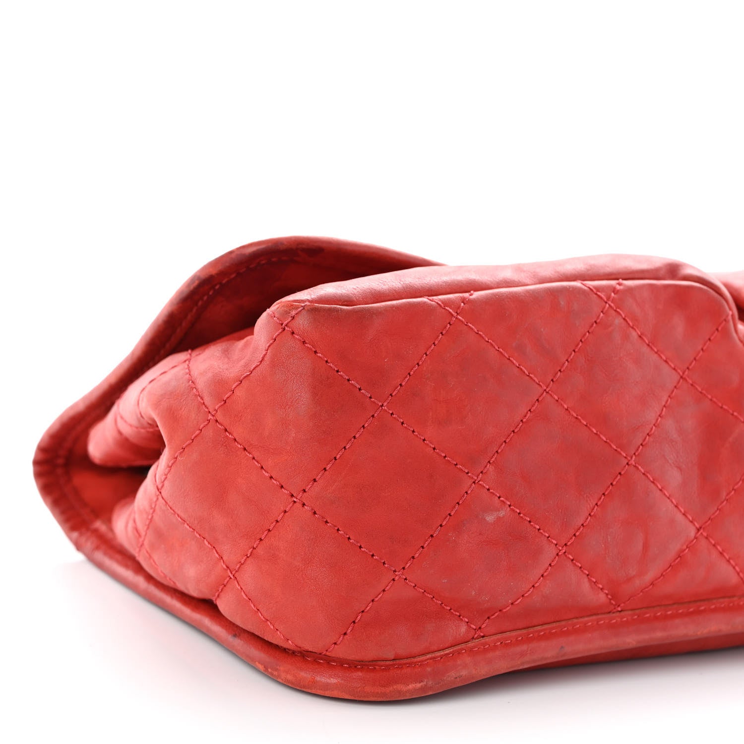 Chanel Grained Calfskin Medium Natural Beauty Flap Red 9 of 13