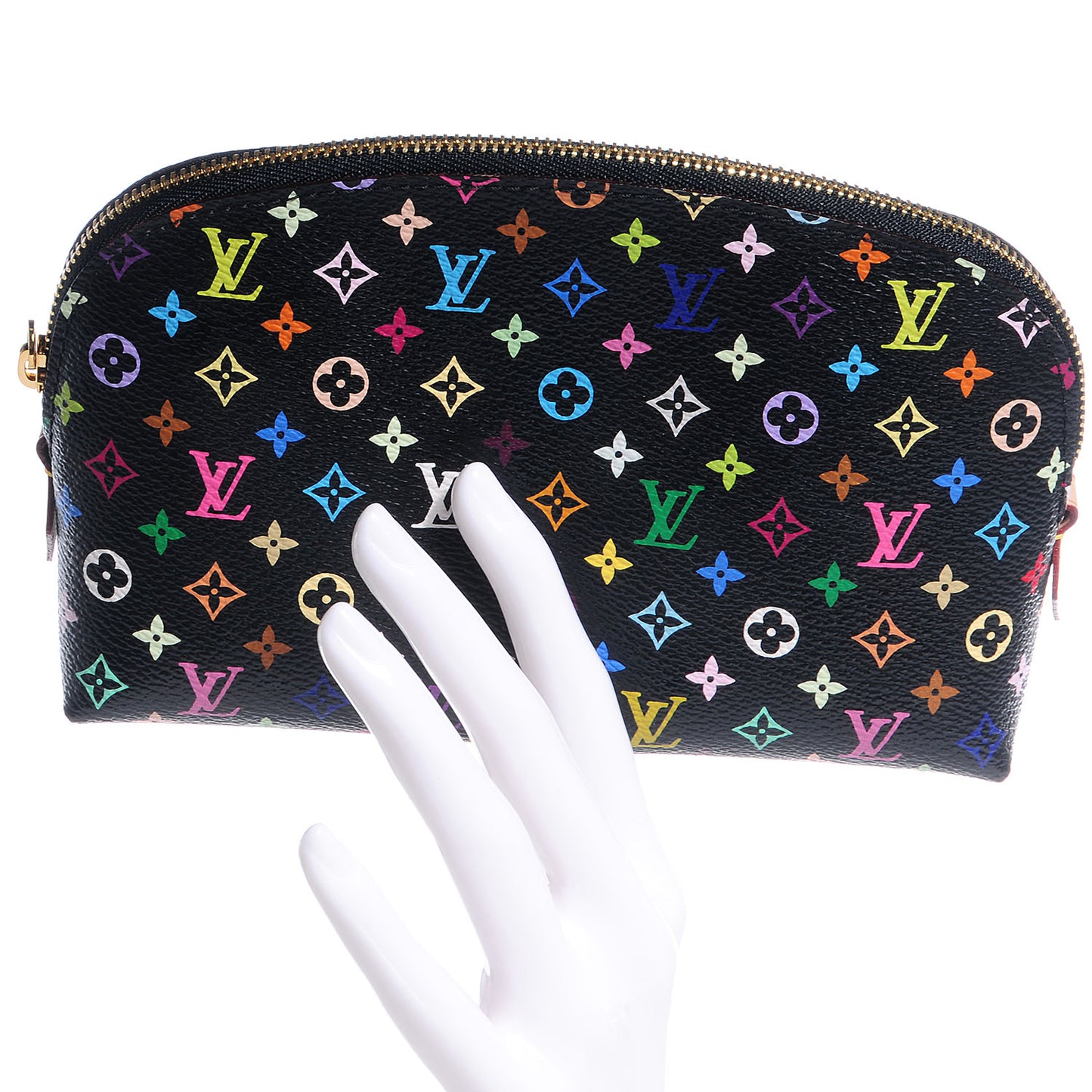 Monogram Multicolor Cosmetic Pouch Black Grenade