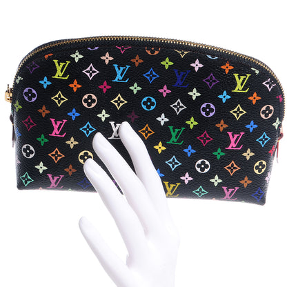 Louis Vuitton Monogram Multicolor Cosmetic Pouch Black Grenade 2 of 7