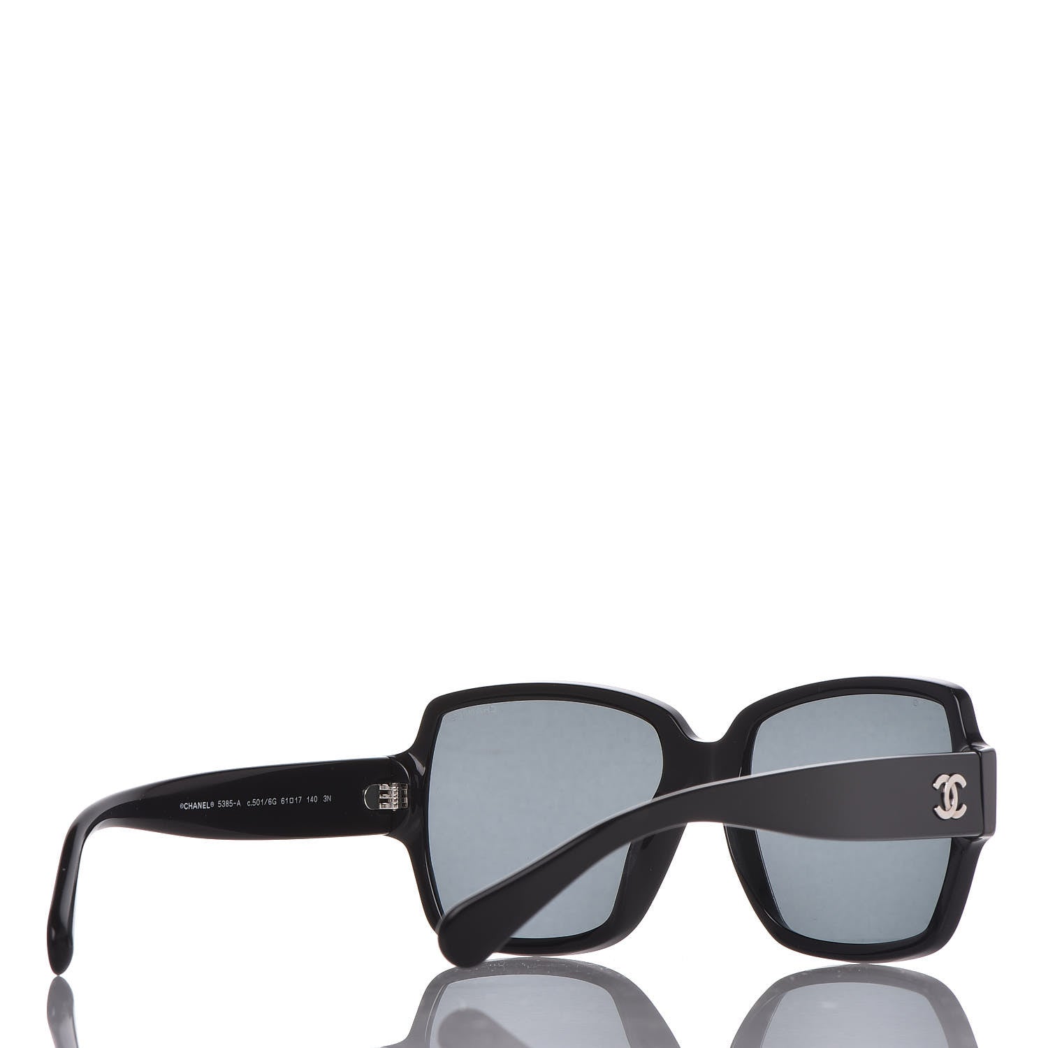 Chanel Acetate Square CC Sunglasses 5385 Black 4 of 7
