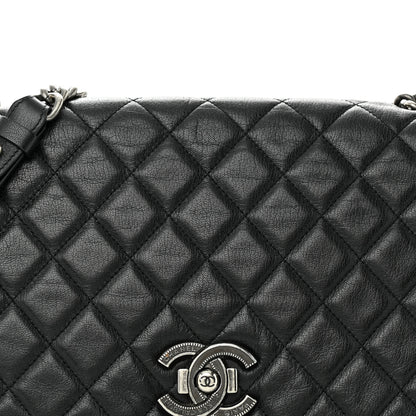 Chanel Goatskin Quilted Large City Rock Flap Black 8 of 10