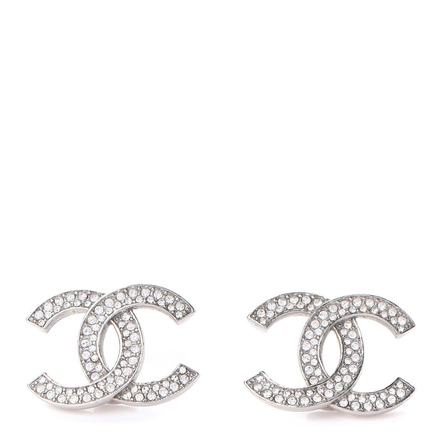 Crystal Palais Garnier CC Earrings Silver