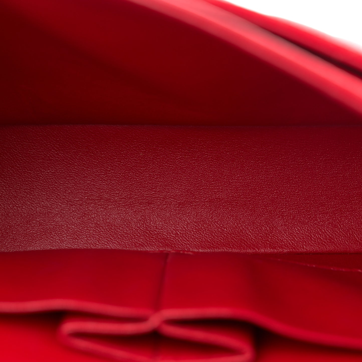 Caviar Quilted Medium Double Flap Red
