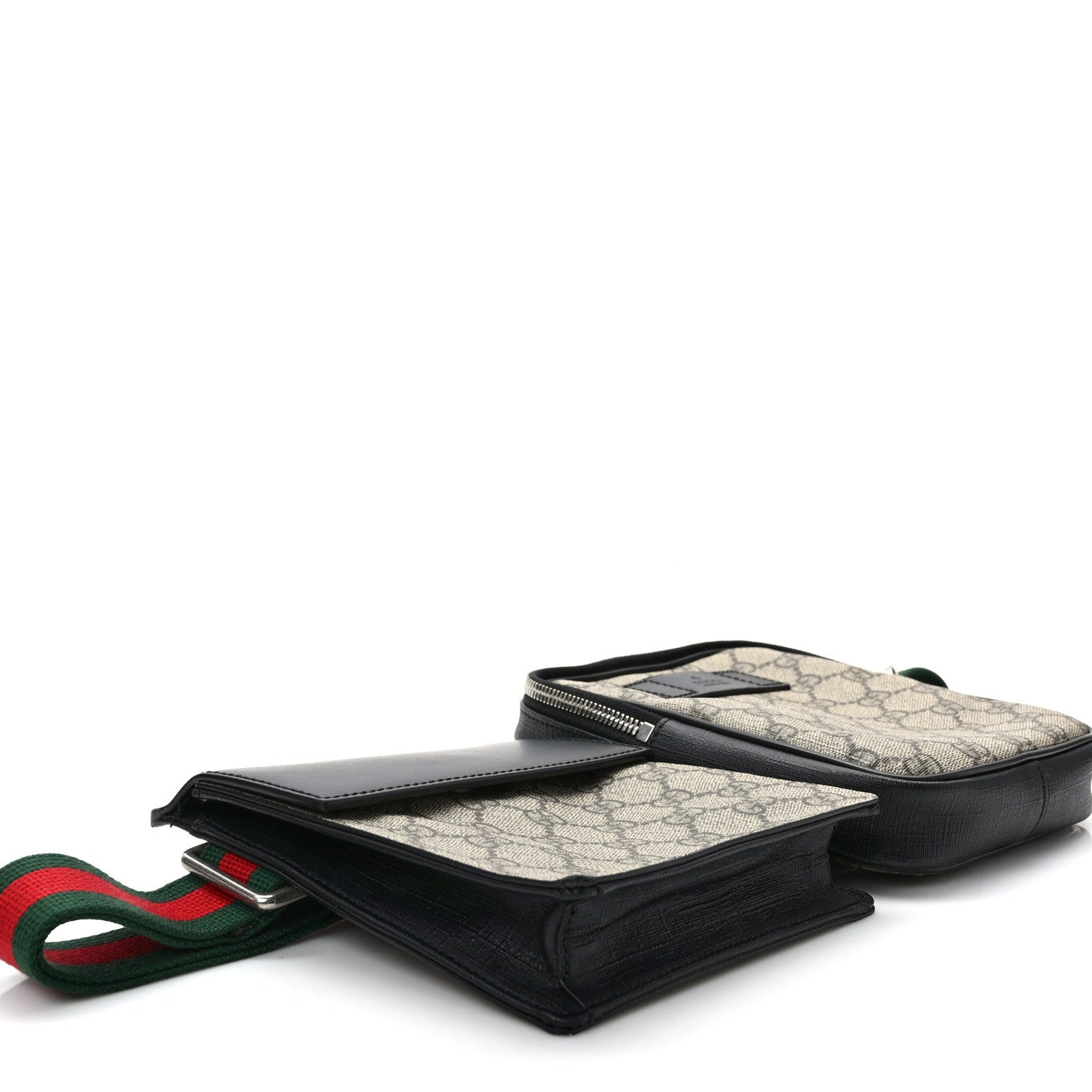 Gucci GG Supreme Monogram Web Belt Bag Black 3 of 9