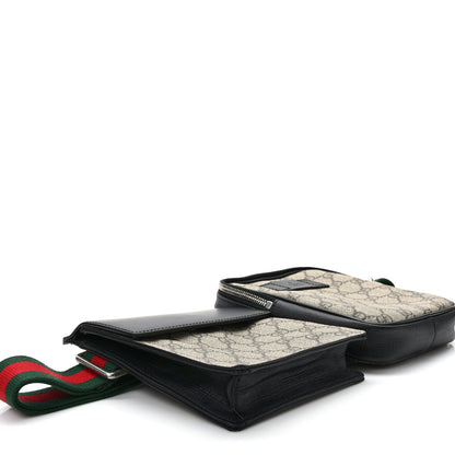 Gucci GG Supreme Monogram Web Belt Bag Black 3 of 9