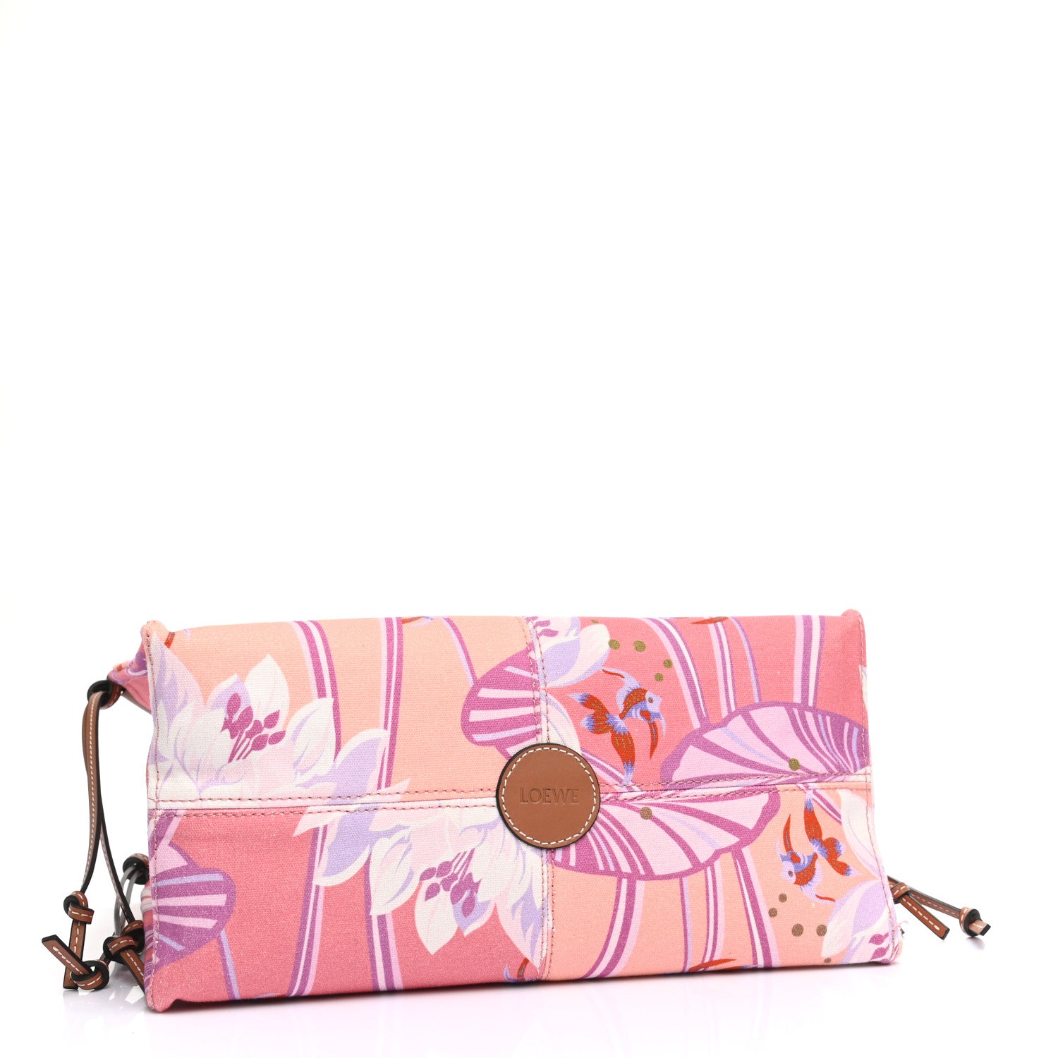 Loewe Canvas Calfskin Waterlily Print Paulas Ibiza Small Cushion Tote 3 of 12