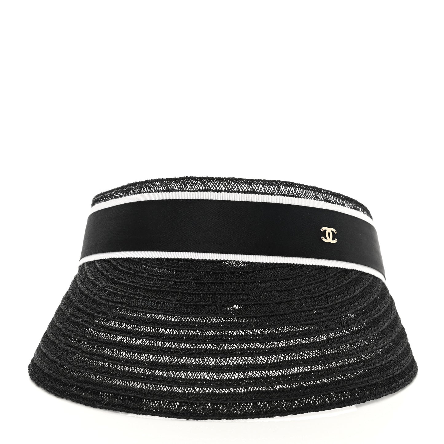 Abaca Cotton Ribbon Visor M Black
