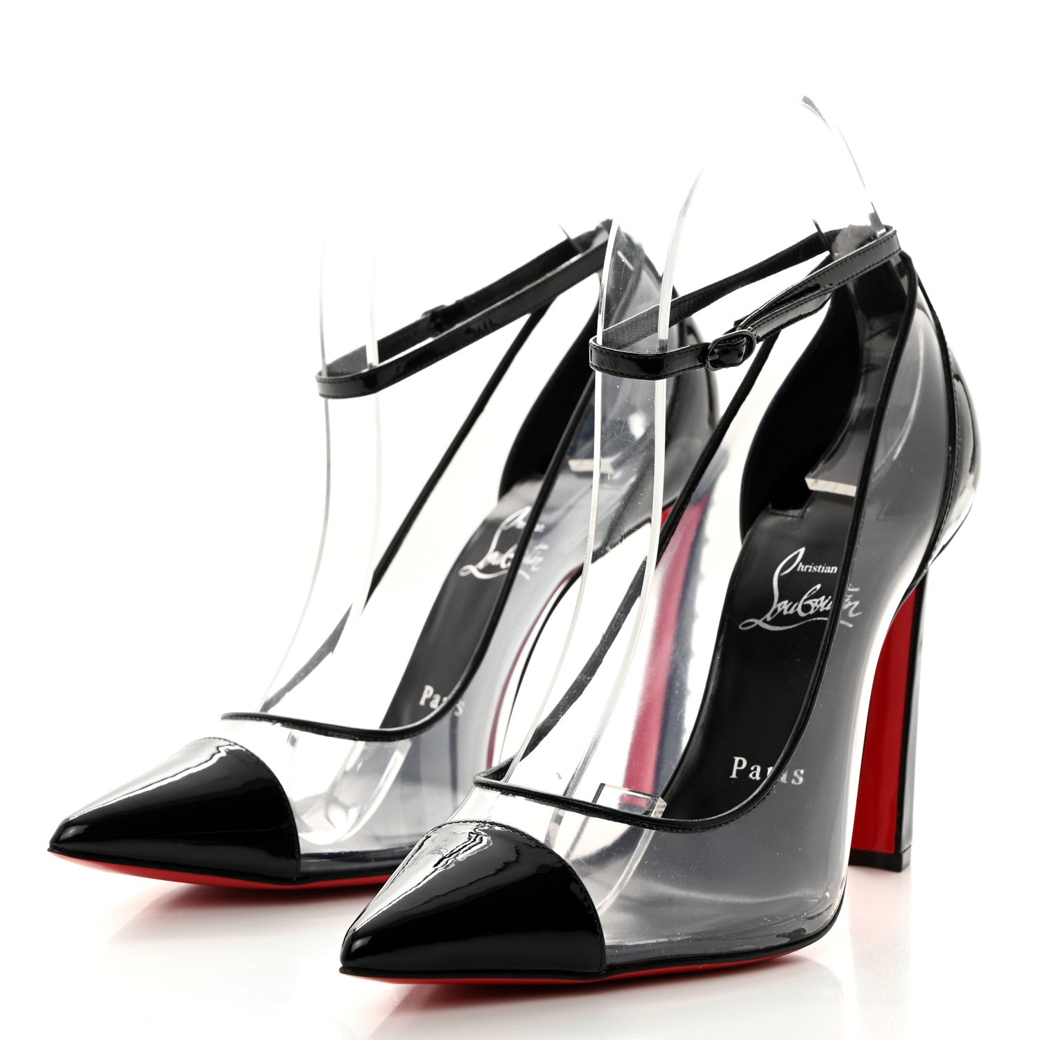 Christian Louboutin Patent PVC Debout Condorapik 100 Pumps 39 Black 3 of 7