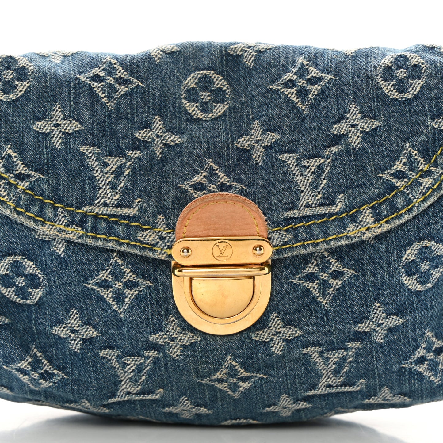 Monogram Denim Mini Pleaty Blue