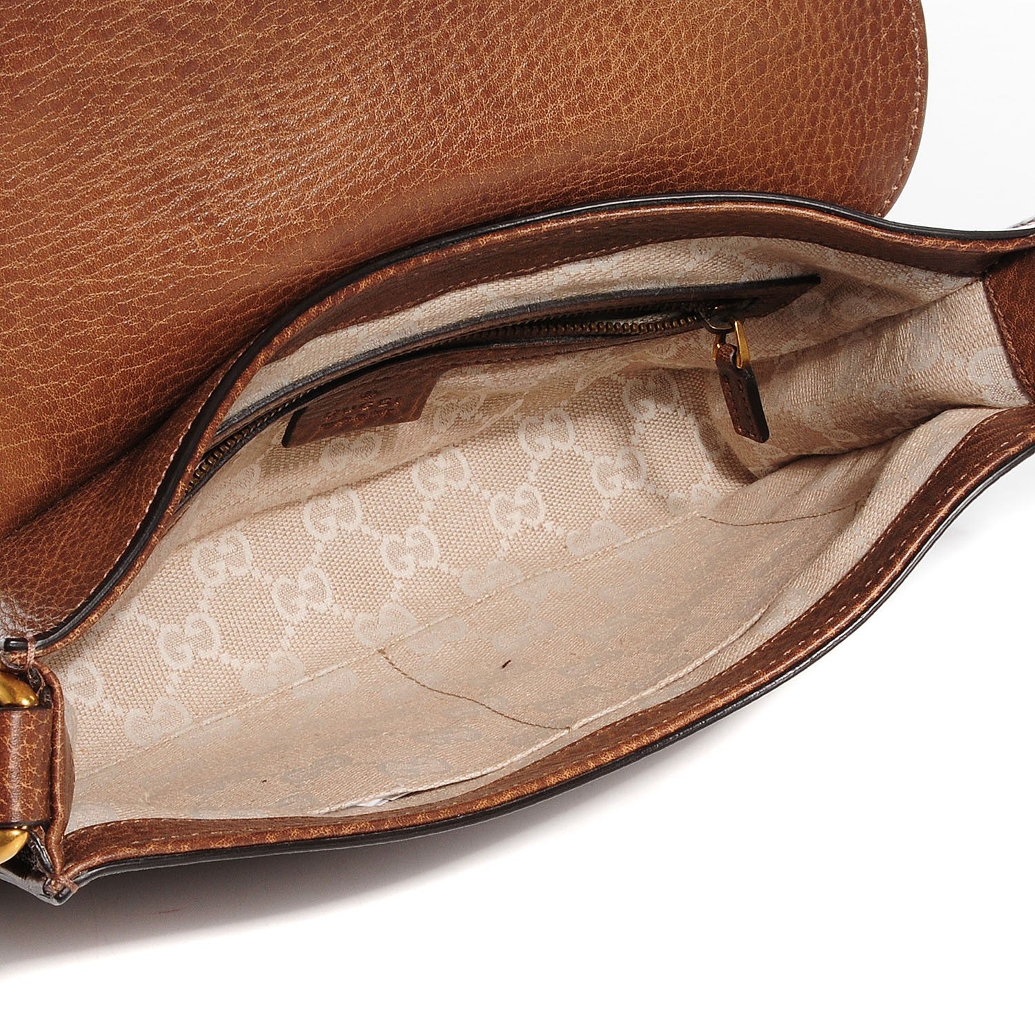 Gucci Calfskin Small Harness Shoulder Bag Acero Mushroom 5 of 8