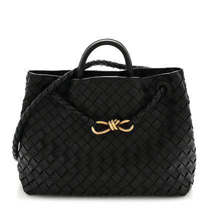 Bottega Veneta Nappa Intrecciato Medium Andiamo Shoulder Bag Black 1 of 14