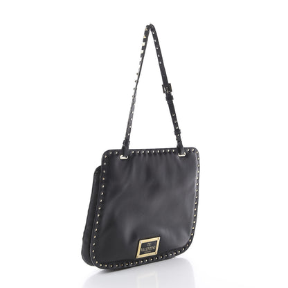 Valentino Garavani Vitello Rockstud Shoulder Satchel Black 2 of 7