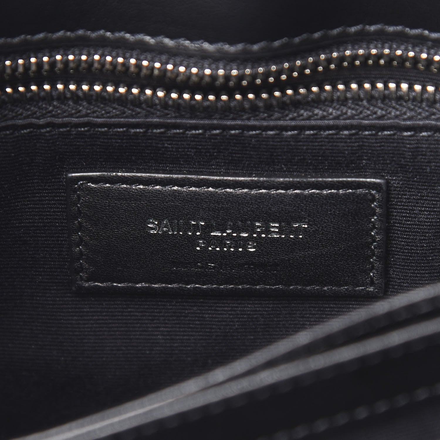 Saint Laurent Cotton Bandana Y Quilted Monogram Toy Loulou Crossbody Bag Black White 6 of 10