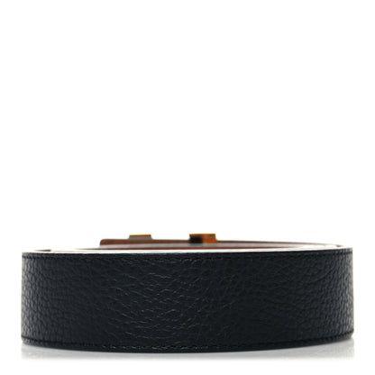 Louis Vuitton Taurillon Calfskin 30mm LV Initiales Reversible Belt 100 40 Black 2 of 5