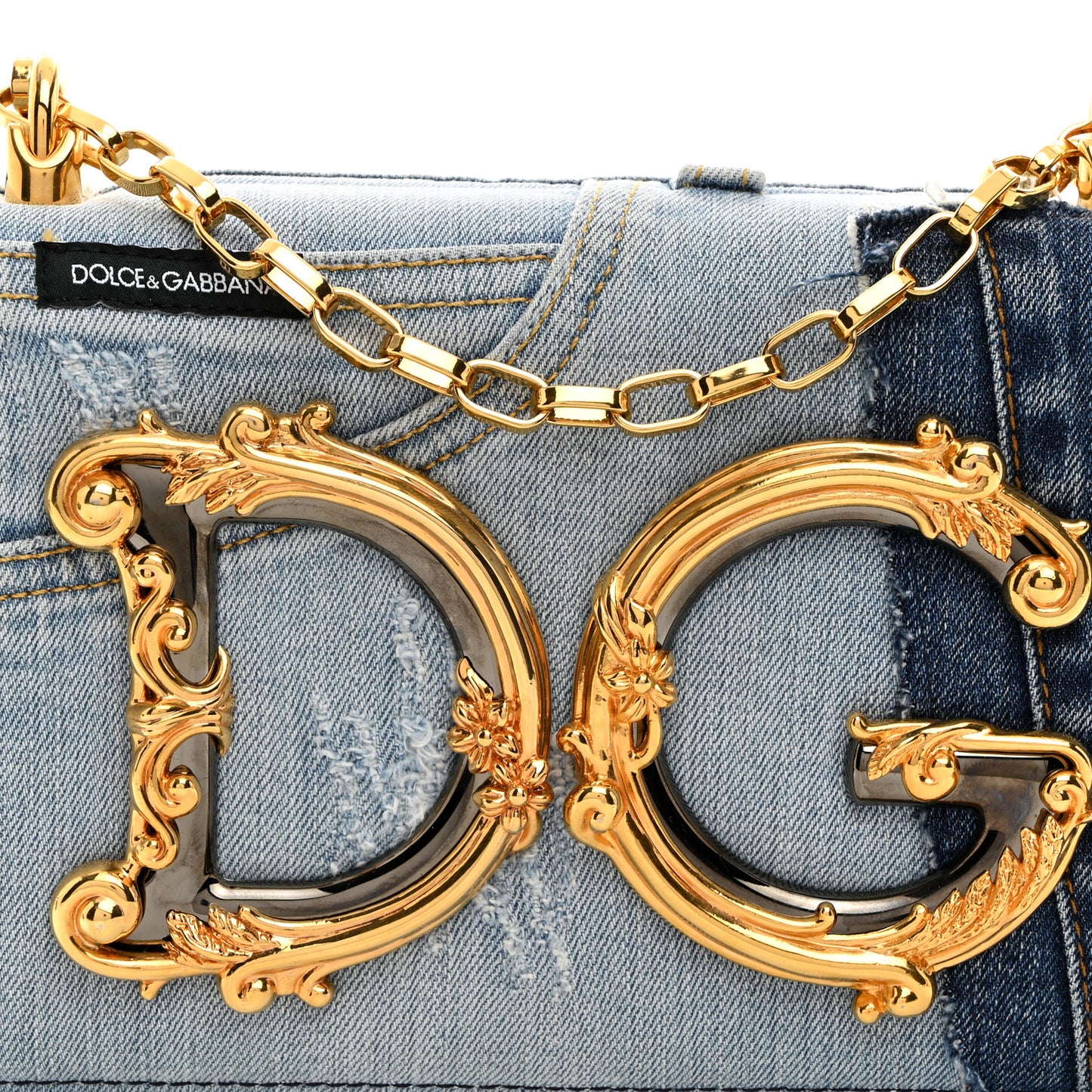 Denim DG Girls Shoulder Bag Blue