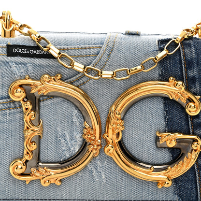 Dolce & Gabbana Denim DG Girls Shoulder Bag Blue 7 of 9