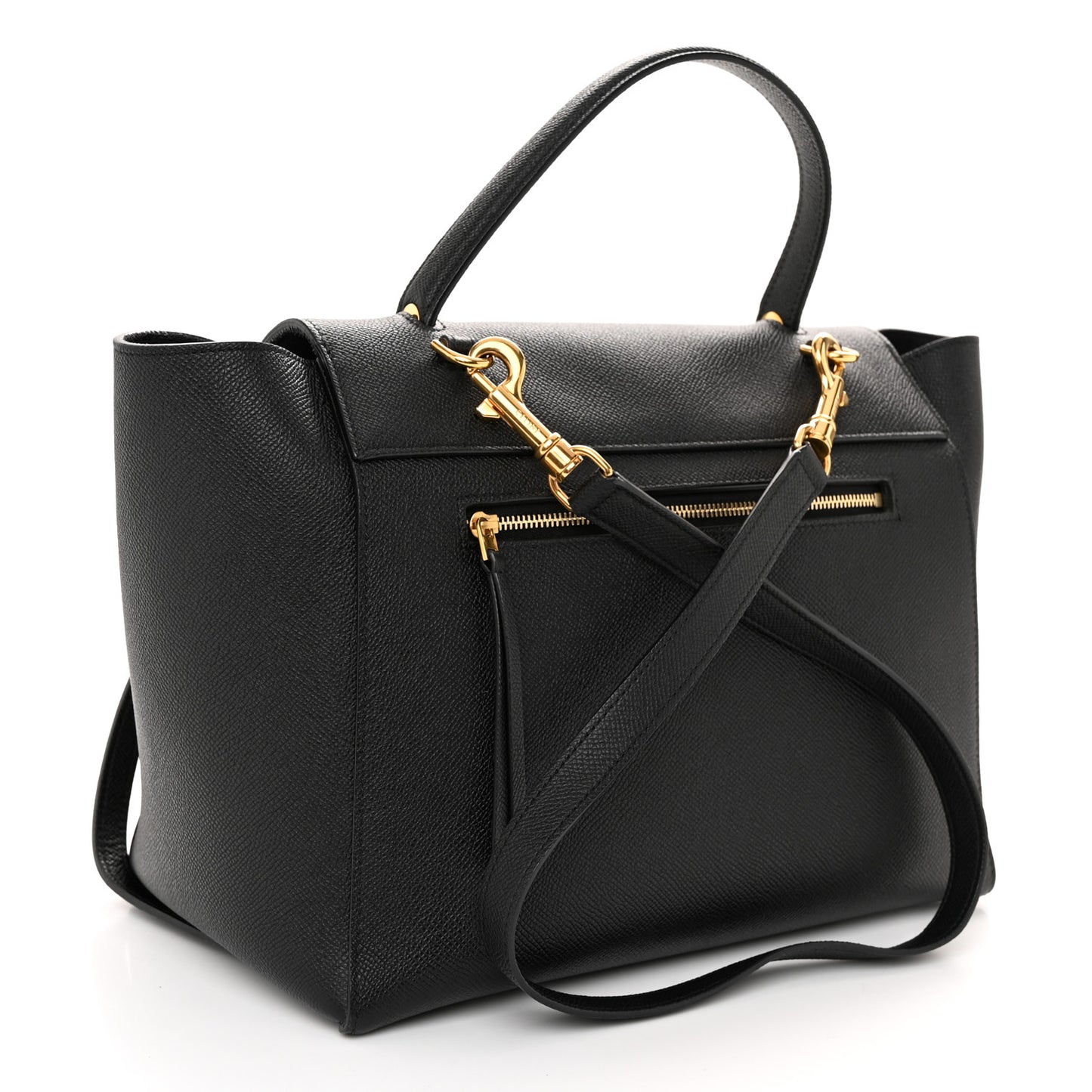 Grained Calfskin Mini Belt Bag Black