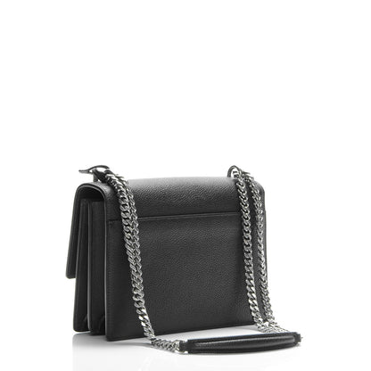 Saint Laurent Grained Calfskin Medium Monogram Sunset Black 3 of 6